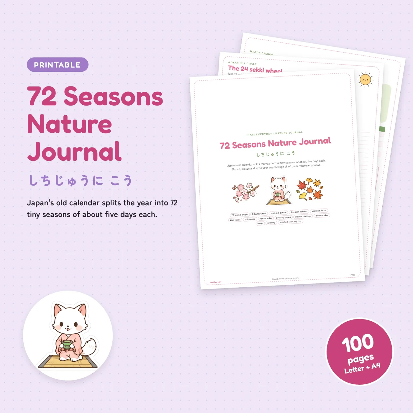 72 Seasons Nature Journal cover