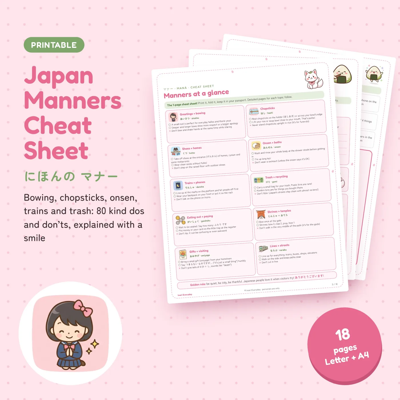 Japan Manners Cheat Sheet cover