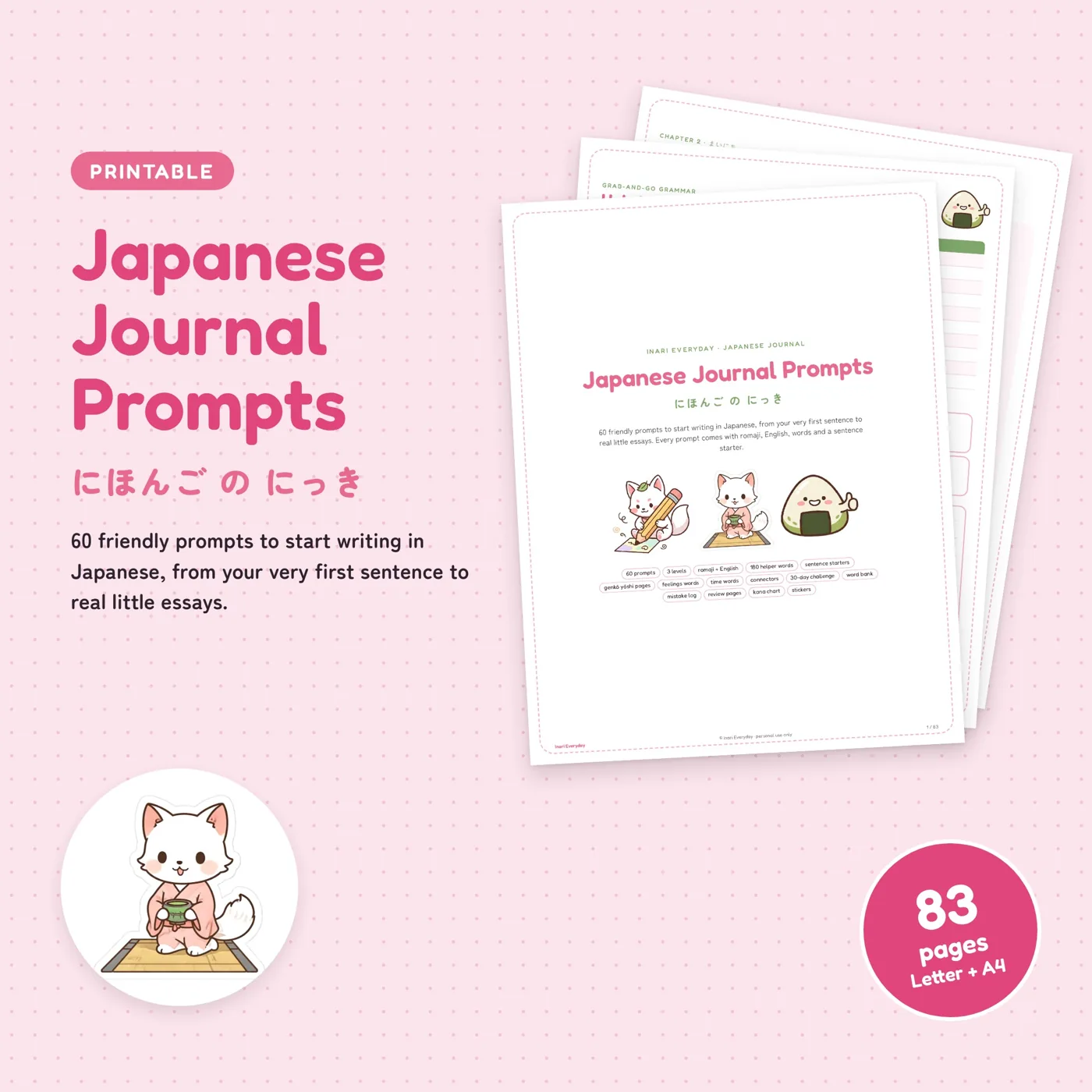 Japanese Journal Prompts cover
