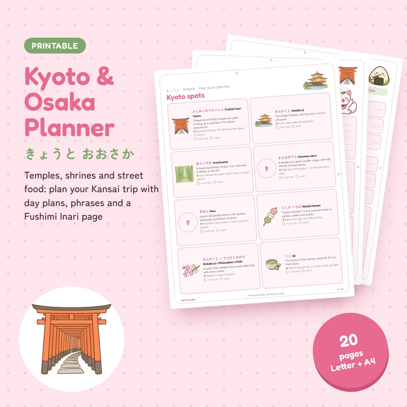 Kyoto & Osaka Planner cover