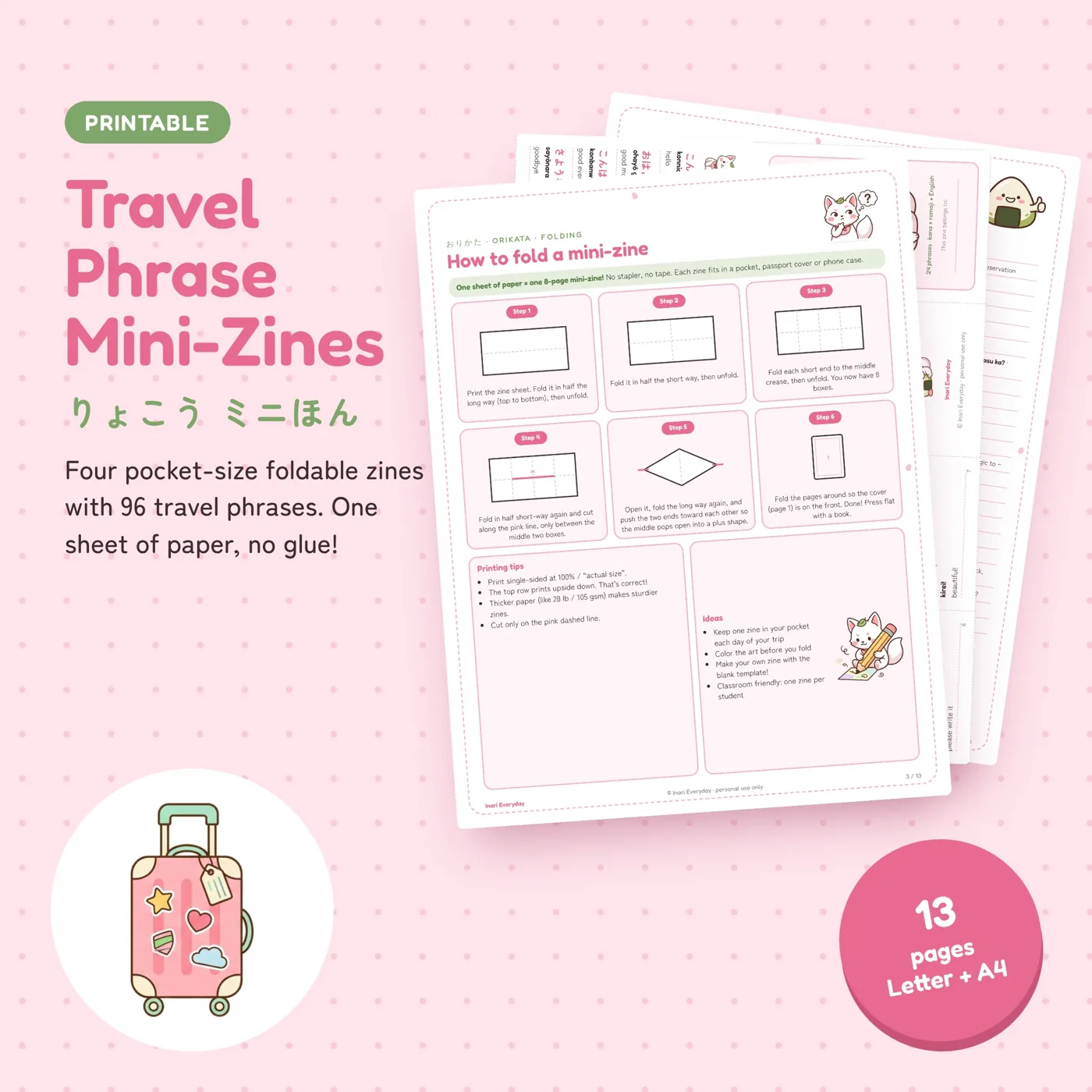 Travel Phrase Mini-Zines cover